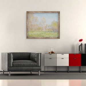 Tablou inramat - Claude Monet - Primavara in Giverny, 50 x 60 cm - Img 2