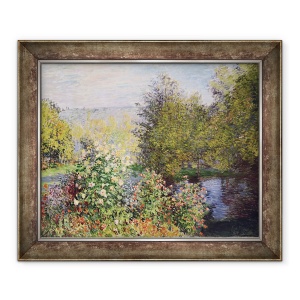 Tablou inramat - Claude Monet - Un colt al gradinii de la Montgeron, 70 x 85 cm