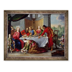 Tablou inramat - Claude Vignon - Hristos in Casa lui Simon Fariseul, 70 x 90 cm