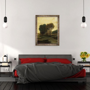 Tablou inramat - Constant-Emile Troyon - Un manunchi de copaci, 60 x 80 cm - Img 3