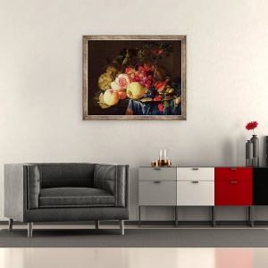 Tablou inramat - Cornelis de Heem - Natura statica, 50 x 60 cm - Img 2