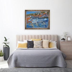 Tablou inramat - Cosima Duggal - Soarele pe acoperisuri, 70 x 90 cm - Img 3