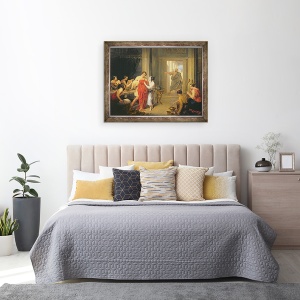 Tablou inramat - Cosroe Dusi - Alcibiade printre hetaerae, 70 x 90 cm - Img 3
