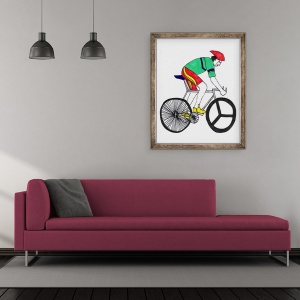 Tablou inramat - Daisy de Villeneuve - Bike, 70 x 85 cm - Img 2