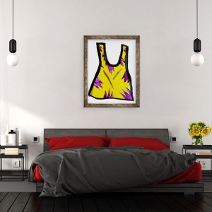 Tablou inramat - Daisy de Villeneuve - Camisol galben, 70 x 90 cm - Img 3