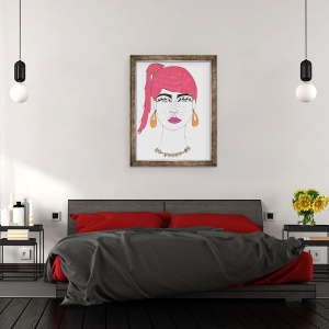 Tablou inramat - Daisy de Villeneuve - Fata cu pistrui, 60 x 80 cm - Img 3