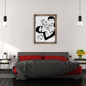 Tablou inramat - Daisy de Villeneuve - Fete, 60 x 80 cm - Img 3