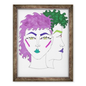Tablou inramat - Daisy de Villeneuve - Fetele, 70 x 90 cm