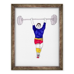 Tablou inramat - Daisy de Villeneuve - Greutate lifter, 60 x 80 cm
