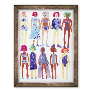 Tablou inramat - Daisy de Villeneuve - imbracaminte de plaja, 60 x 80 cm