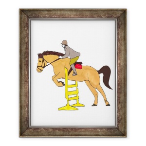 Tablou inramat - Daisy de Villeneuve - Jumper cal, 50 x 60 cm