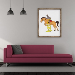 Tablou inramat - Daisy de Villeneuve - Jumper cal, 50 x 60 cm - Img 2