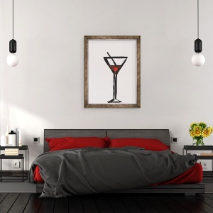 Tablou inramat - Daisy de Villeneuve - Sticla Martini, 60 x 80 cm - Img 3