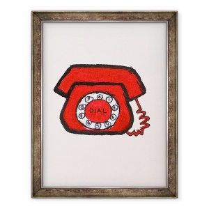Tablou inramat - Daisy de Villeneuve - Telefon rosu II, 60 x 80 cm