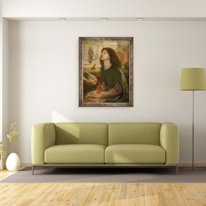 Tablou inramat - Dante Gabriel Charles Rossetti - Beata Beatrix, 70 x 90 cm - Img 2