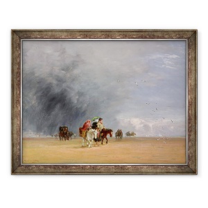 Tablou inramat - David Cox - Traversarea nisipurilor, 60 x 80 cm