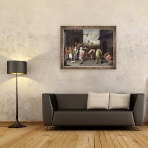Tablou inramat - David II Ryckaert - Un Charivari, 70 x 90 cm - Img 2