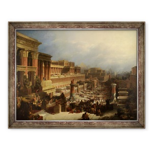 Tablou inramat - David Roberts - Plecarea israelitilor, 70 x 90 cm