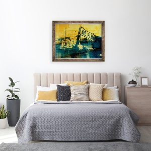Tablou inramat - David Studwell - Semnul de strada verde si galben, 60 x 80 cm - Img 3