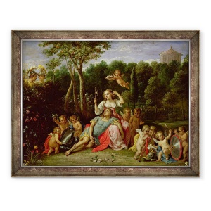 Tablou inramat - David Teniers the Younger - Gradina Armidei, 70 x 90 cm