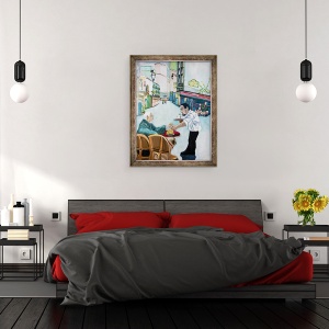 Tablou inramat - Deborah Eve Alastra - Cafeneaua St. Germain, 70 x 90 cm - Img 3