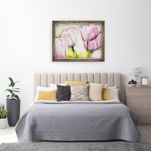 Tablou inramat - Deborah Eve Alastra - Lalele de lavanda, 60 x 80 cm - Img 3