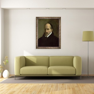 Tablou inramat - Diego Rodriguez de Silva y Velazquez - Portretul lui Don Luis de Gongora y Argote 1561-1627 1622, 70 x 90 cm - Img 2