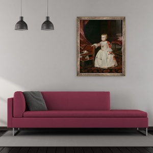 Tablou inramat - Diego Rodriguez de Silva y Velazquez - Printul Philip Prospero 1657-61, 50 x 60 cm - Img 2