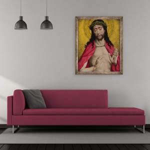 Tablou inramat - Dirck Bouts - Hristos incoronat cu spini, 70 x 85 cm - Img 2