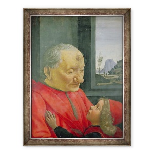 Tablou inramat - Domenico Ghirlandaio - Un Batran si un Baiat, 70 x 90 cm