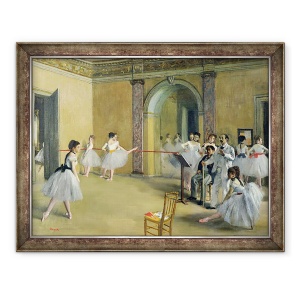 Tablou inramat - Edgar Degas - Foaierul de dans la Opera de pe strada Le Peletier, 70 x 90 cm