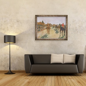Tablou inramat - Edgar Degas - Parada, sau Cai de Cursa in fata standurilor, 70 x 90 cm - Img 2