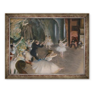 Tablou inramat - Edgar Degas - Repetitia pe scena, 60 x 80 cm