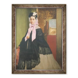Tablou inramat - Edgar Degas - Therese de Gas 1842-95, sora artistului, mai tarziu Madame Edmond Morbilli, 70 x 90 cm
