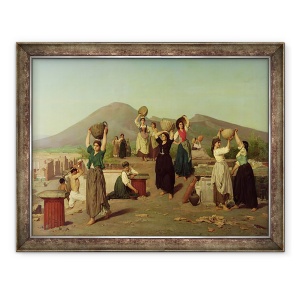 Tablou inramat - Edouard Alexandre Sain - Sapaturile de la Pompei, 60 x 80 cm