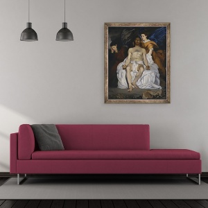 Tablou inramat - Edouard Manet - Cristosul mort cu ingeri, 50 x 60 cm - Img 2