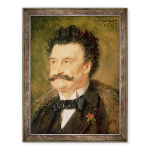 Tablou inramat - Eduard von Grutzner - Johann Strauss cel Tanar, 70 x 90 cm