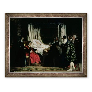 Tablou inramat - Eduardo Rosales - Testamentul Reginei Isabella Catolica 1451-1504 1864, 60 x 80 cm