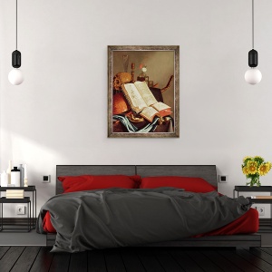 Tablou inramat - Edwaert Colyer - Vanitas Natura moarta, 60 x 80 cm - Img 3