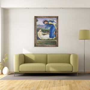 Tablou inramat - Edward Coley Burne-Jones - Cupidon si Psyche, 70 x 90 cm - Img 2