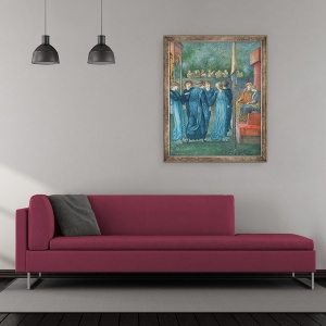 Tablou inramat - Edward Coley Burne-Jones - Nunta regelui Rene, 50 x 60 cm - Img 2