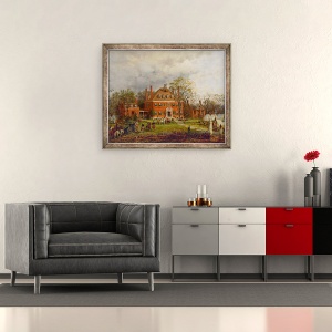 Tablou inramat - Edward Lamson Henry - Casa Veche Westover, 70 x 85 cm - Img 2