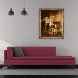 Tablou inramat - Egbert van der Poel - Alchimistul, 50 x 60 cm - Img 2