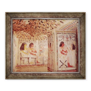 Tablou inramat - Egyptian 18th Dynasty - Interiorul mormantului lui Sennefer, 50 x 60 cm