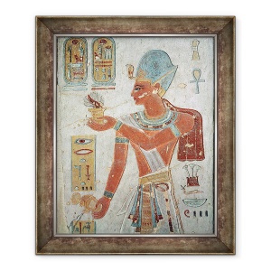 Tablou inramat - Egyptian 19th Dynasty - Ramses III c.1184-1153 i.Hr. in rochie de lupta, de la mormantul lui Ramses III, 70 x 85 cm