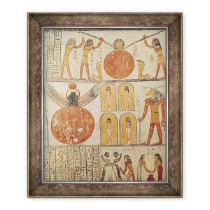 Tablou inramat - Egyptian 20th Dynasty - Detalii din Cartea Pamantului, 50 x 60 cm