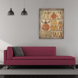 Tablou inramat - Egyptian 20th Dynasty - Detalii din Cartea Pamantului, 50 x 60 cm - Img 2