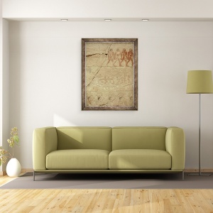 Tablou inramat - Egyptian 6th Dynasty - Sa remorcheze o barca, de la Mastaba lui Mereruka, 70 x 90 cm - Img 2