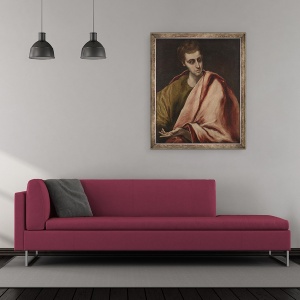 Tablou inramat - El Domenico Greco - St. John, 50 x 60 cm - Img 2
