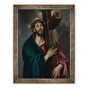 Tablou inramat - El Greco - Hristos Purtand Crucea, 60 x 80 cm